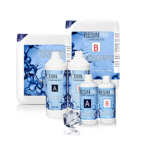 Resin Pro ® 3,2 kg Resina Epossidica Ultra Trasparente Atossica -...